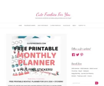 Cutefreebies.com(Free Printable Calendars And More) Screenshot