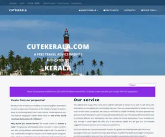 Cutekerala.com(A Free Travel Advice Website for Kerala) Screenshot