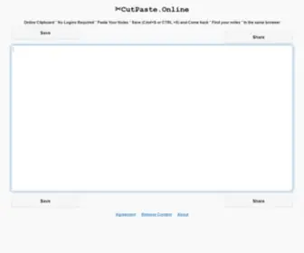 Cutpaste.online(CutPaste Online Notepad) Screenshot