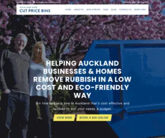 Cutpricebins.co.nz(Skip Hire Auckland & Cut Price Bin Hire) Screenshot