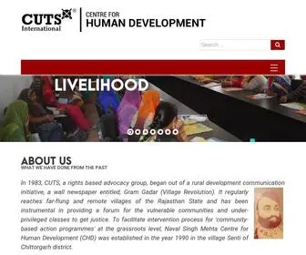Cuts-CHD.org(CUTS Centre for Human Development) Screenshot