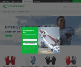 Cutterssports.com(Cutters is a market leader in Football Performance Gloves & Grip. Cutters' focus) Screenshot