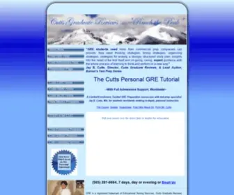 Cuttsreviews.com(Gre preparation courses prep classes free practice tests scores) Screenshot