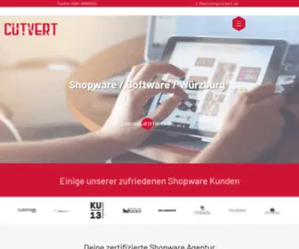 Cutvert.de(Shopware Agentur Cutvert) Screenshot