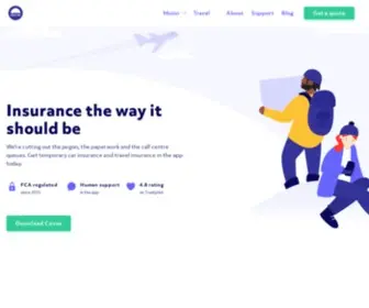 Cuvva.com(Temporary car and travel insurance) Screenshot