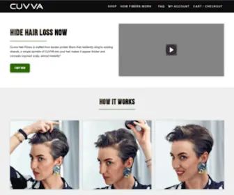 Cuvvahairfibers.com(Crafted from keratin protein fibers) Screenshot