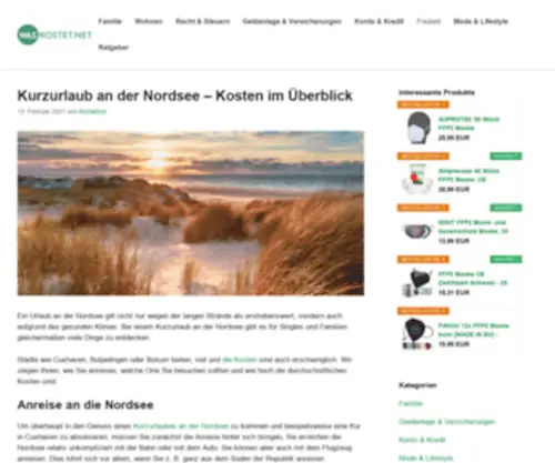 CuxKurlaub.de(Kurzurlaub an der Nordsee) Screenshot
