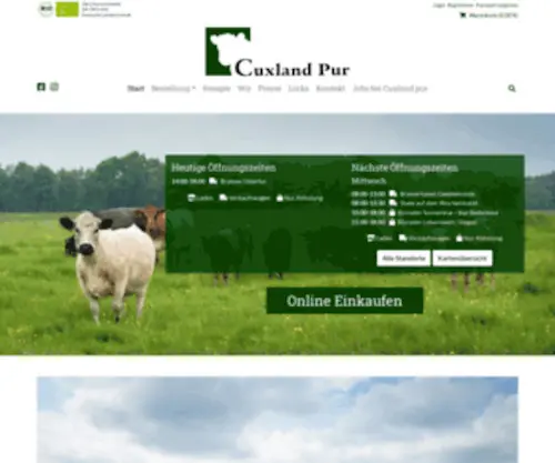 Cuxland-Pur.de(Biofleisch und Bio Wurstwaren direkt vom Bio) Screenshot