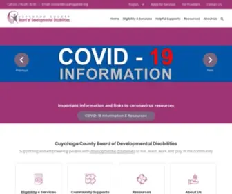Cuyahogabdd.org(Cuyahoga County Board of Developmental Disabilities) Screenshot