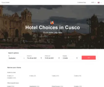 Cuzco-Hotels.com(Cusco hotels & apartments) Screenshot