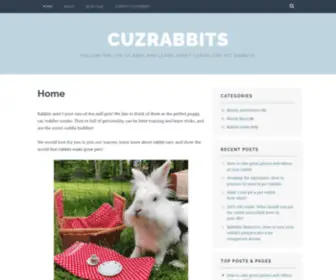 Cuzrabbits.com(Follow the life of Baby and learn about caring for pet rabbits) Screenshot