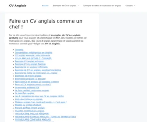 CV-Anglais.fr(CV Anglais) Screenshot