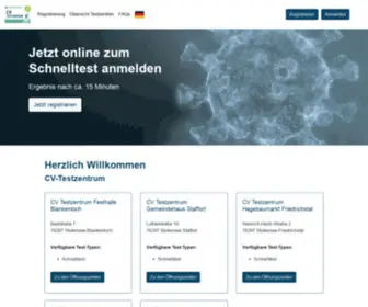 CV-Testzentrum.de(Jetzt online Termin buchen) Screenshot