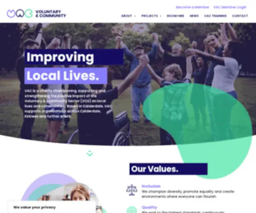 Cvac.org.uk(Improving Local Lives) Screenshot