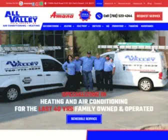 Cvallvalleyair.com(AC Repair & Installation in Palm Desert) Screenshot