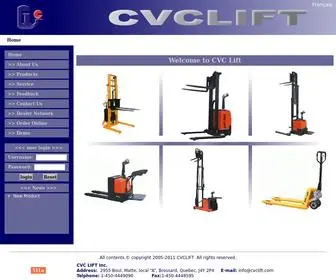 CVclift.com(Manual and electric pallet trucks) Screenshot