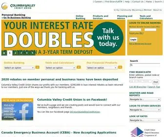 Cvcu.bc.ca(Columbia Valley Credit Union) Screenshot