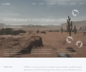 Cvedia.com(Synthetic Algorithms for Machine Vision Systems) Screenshot