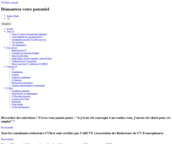 Cvfirst.fr(CVFIRST Premier service de rédaction de CV managers cadres employés) Screenshot