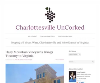 Cvilleuncorked.com(Charlottesville UnCorked) Screenshot