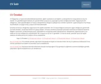 Cvindir.org(CV Örnekleri ) Screenshot