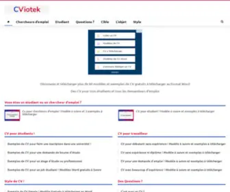 Cviotek.com(60 modèles et exemples de CV Gratuits à télécharger) Screenshot