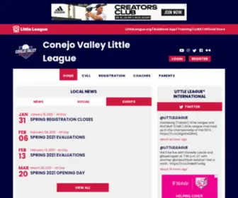 CVLL.net(Conejo Valley Little League) Screenshot