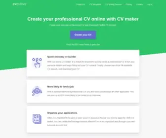 Cvmaker.uk(Create your professional CV easily online with CVMaker) Screenshot