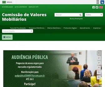 CVM.gov.br(Página Inicial) Screenshot