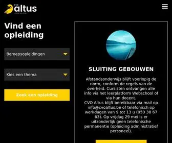 Cvoaltus.be(CVO IVO Brugge wordt CVO Altus) Screenshot