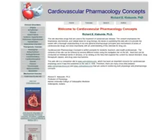 CVpharmacology.com(CV Pharmacology) Screenshot