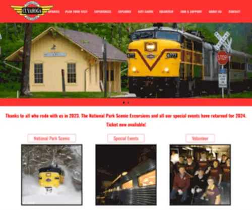 CVSR.com(Cuyahoga Valley Scenic Railroad) Screenshot
