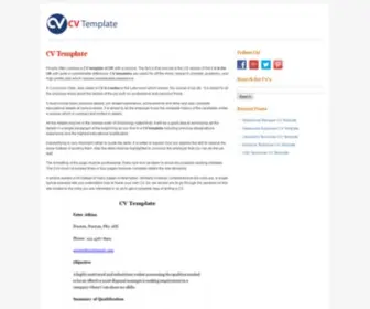 Cvtemplate.org(Cv template) Screenshot