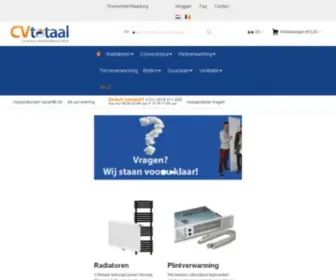 Cvtotaal.be(Radiatoren, plintverwarming en meer) Screenshot