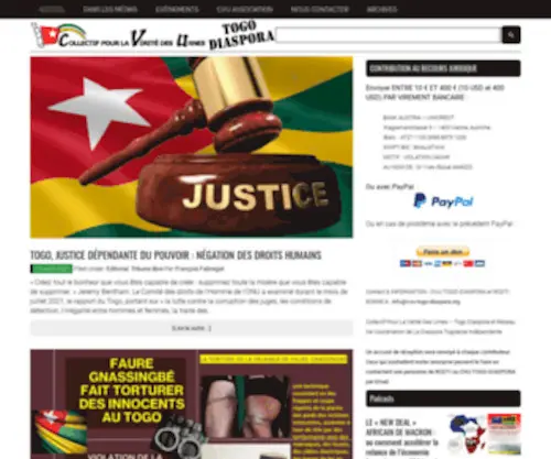 Cvu-Togo-Diaspora.org(Accueil) Screenshot