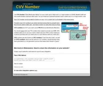 CVvnumber.com(CVV) Screenshot