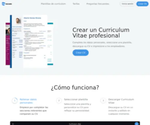 Cvwizard.es(Crear un Curriculum Vitae profesional) Screenshot