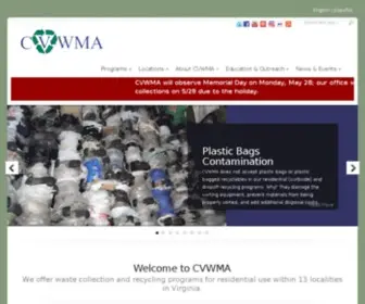 CVwma.com(CVWMA serves Central Virginia with curbside and drop) Screenshot