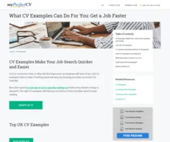 CVwriting.net(Get inspired by the best CV examples) Screenshot