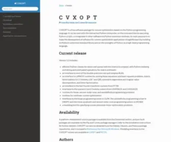 Cvxopt.org(Home — CVXOPT) Screenshot