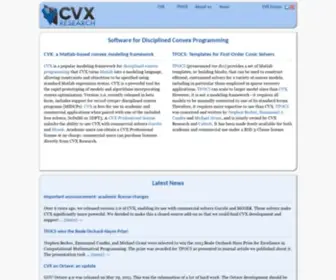 CVXR.com(CVX Research) Screenshot
