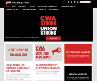 Cwa1000.org(CWA Local 1000) Screenshot