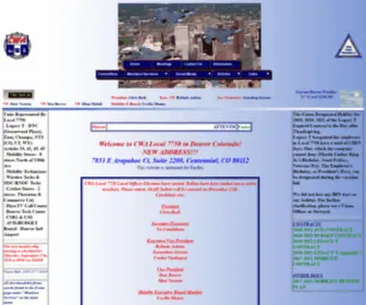 Cwa7750.org(CWA Local #7750) Screenshot