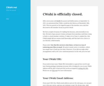 Cwahi.net(Free unlmited web hosting) Screenshot