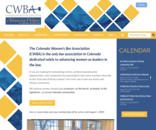 Cwba.org(Colorado Women's Bar Association) Screenshot