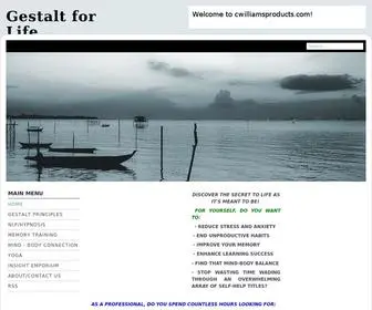 Cwilliamsproducts.com(Gestalt-related Products for Your Better Life) Screenshot