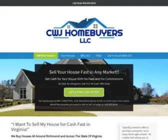 CWjhomebuyers.com(CWJ Homebuyers LLC) Screenshot