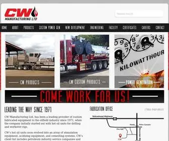 Cwmanufacturing.com(Custom Welding Manufacturing Services Equipment Edmonton Alberta) Screenshot