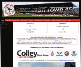 CWMbrantownafc.co.uk(Cwmbrân) Screenshot