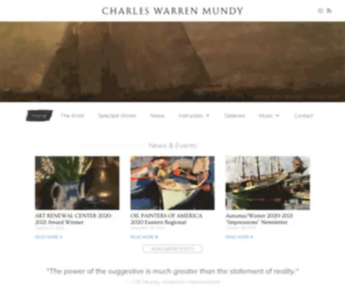Cwmundy.com(American impressionist artist) Screenshot
